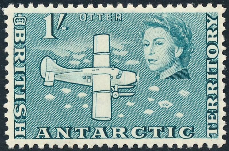 British Antarctic Territory 1963 1s Deep Turquoise-Blue SG10 MH