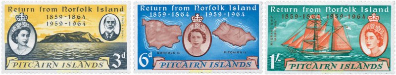 43147 MNH PITCAIRN Islas 1961 REGRESO DESDE NORFOLK