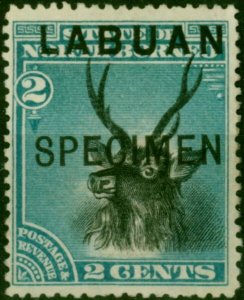 Labuan 1894 2c Blue Specimen SG63s Fine Unused