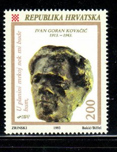 CROATIA #153  1993  IVAN GORANKOVACIC       MINT  VF NH  O.G