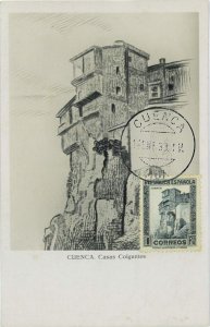 P0709 - SPAIN  - Postal History -  MAXIMUM CARD 1933 - CUENCA Architecture  RARE