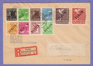 BER SC #9N1,4,6,8,10,12,14,16,18-19 Reg. Charlottenburg (10-19-1948) to New York