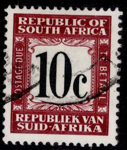 SOUTH AFRICA QEII SG D70a, 10c black & brown-lake, FINE USED.