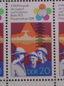 ​GERMANY DDR-1973 SC#1479a  10TH FESTIVAL OF YOUTH & STUDENTS MLH S/S VF