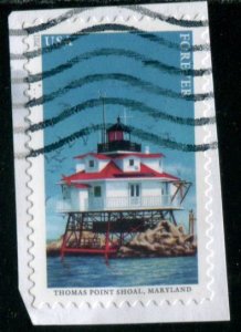 5625 (55c) Mid-Atlantic Lighthouses - Thomas Point Shoal SA. used on paper