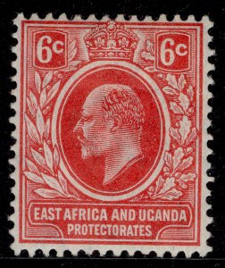 EAST AFRICA and UGANDA EDVII SG36, 6c red, M MINT.