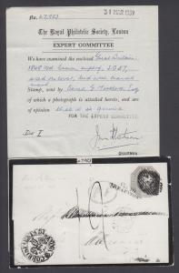 Great Britain SG 57, 10p brown QV on 1949 cover London to Florence, Italy. Cert.