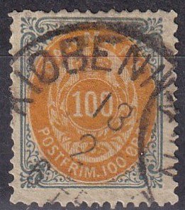 Denmark #34 F-VF Used  CV $60.00  (Z6290)