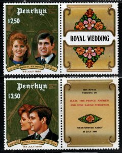 NAURU Scott 343-344 MNH** Royal Wedding set