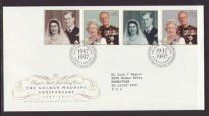 Great Britain 1781-1784 Golden Wedding 1997 Typed FDC