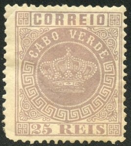 Cape Verde Scott 12 Unused FHDG - Crown of Portugal - SCV $4.00