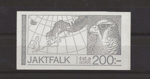 Sweden 1981 Falcon booklet sg.SB350 MNH