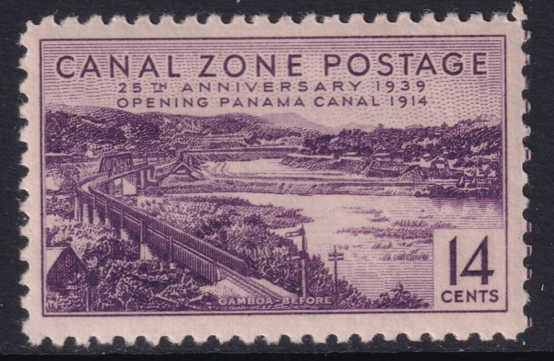 Sc# 130 Canal Zone 1939 MNH 14¢ 25th Anniversary Opening of Panama Canal CV $11