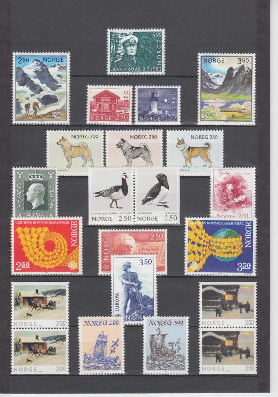 Norway, 1983 Year Set complete in Norway Post folder, fresh, VF