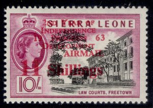 SIERRA LEONE QEII SG268, 11s on 10s black & reddish purple, NH MINT.