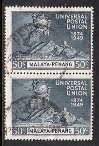 Malaya (Penang) - Scott #26 - Pair - Used - SCV $8.00