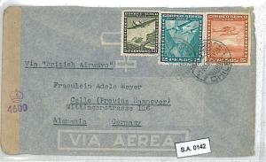 POSTAL HISTORY : CHILE - AIRMAIL COVER to GERMANY 1941 : BRITISH CENSURE