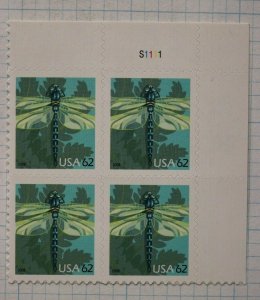 US sc#4267 Mint plate block 62c dragonfly