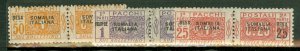KN: Somalia Q16-21, 24 mint CV $233; scan shows only a few