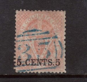 British Columbia #9 VF Used With Ideal 35 Grid Cancel In Blue
