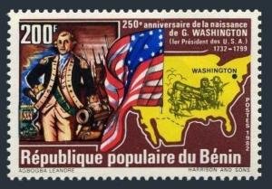 Benin 1982 G. WASHINGTON Ovpt. New value Perforated Mint (NH)