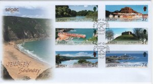 Jersey 2007 FDC Sc 1288-1293 Harbours, lighthouse, castle Set of 6