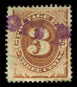 U.S. POSTAGE DUE J3  Used (ID # 60148)