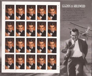 US Stamp - 2002 Hollywood Legends Cary Grant - 20 Stamp Sheet - #3692