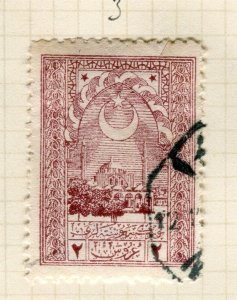 TURKEY; 1922 early local Pictorial issue fine used 2Pi. value