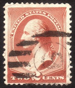 1883, US 2c, Washington, Used, Sc 210