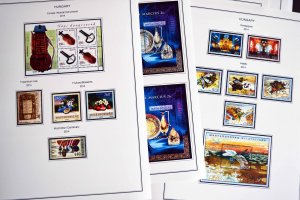 COLOR PRINTED HUNGARY 2011-2015 STAMP ALBUM PAGES (45 illustrated pages)