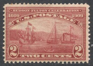 US 1909 Sc 372  MLH  F-VF 2c  Hudson-Fulton issue