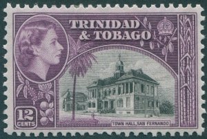 Trinidad & Tobago 1953 12c black & purple SG274 unused