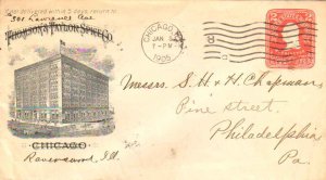 United States Illinois Chicago 1905 machine  Postal Stationery Envelope  Illu...
