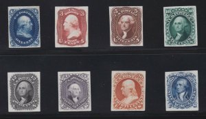 US 55P3//62P3 1860 First Design Plate Proof Set on India Paper VF-XF SCV $4600