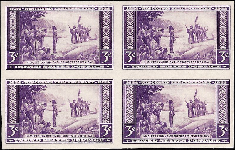 755 Mint,NGAI,H... Block of 4... SCV $2.40