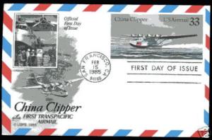 UXC22 33c China Clipper, ArtCraft, FDC 