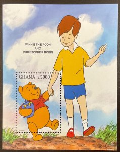 Ghana Disney’s Best Friends Pooh & Christopher Robin Souvenir Sheet 1996