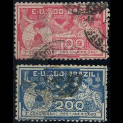 BRAZIL 1905 - Scott# 172-3 Pan-American Set of 2 Used