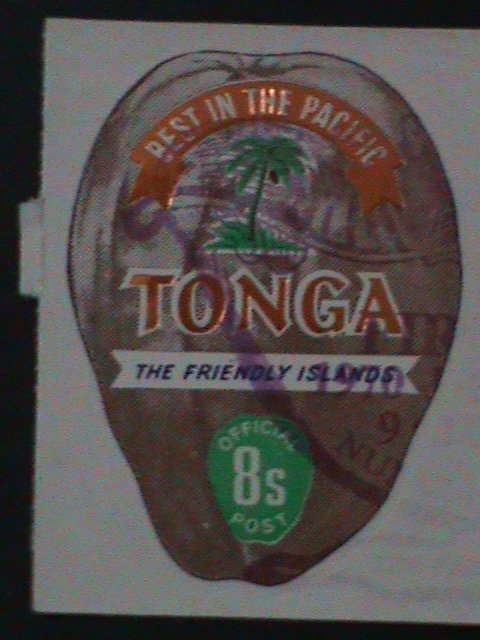 ​TONGA-1970-SC# 257-LOVELY BEAUTIFUL-COCONUT SHAPE CUT- CTO VF-HARD TO FIND
