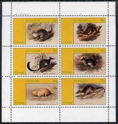 Grunay 1982 Rodents perf set of 6 values (15p to 75p) unm...