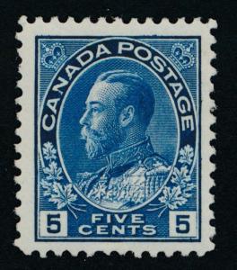 Canada 111 Mint LH VF 5c dark blue