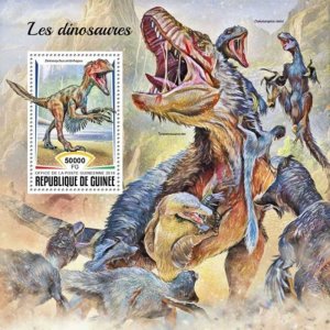 Guinea - 2018 Dinosaurs on Stamps - Stamp Souvenir Sheet - GU18311b