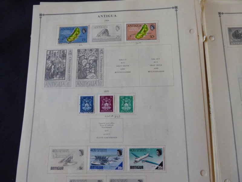 Antigua 1921-1985 Stamp Collection on Scott International Pages