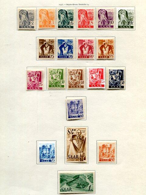 Saar collection w/ varieties mint on 11  pages VF  - Lakeshore Philatelics