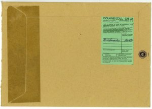 Germany to USA Deutsche Post Registered Land Mail Economy Cover Customs Label  