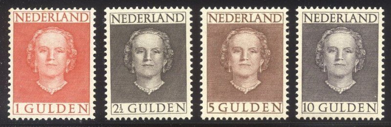 NETHERLANDS #319-22 Mint NH - 1949 Queen Julianna Set