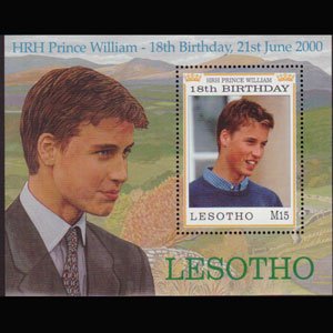 LESOTHO 2000 - Scott# 1224 S/S Prince William NH