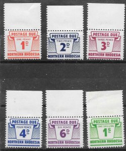 NORTHERN RHODESIA SGD5/10 1963 POSTAGE DUE SET MNH (r)