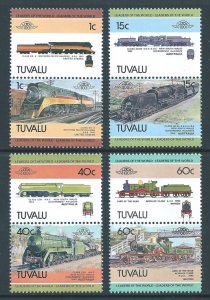 Tuvalu #222-5 NH Historic Locomotives (4 Pairs)